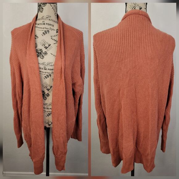 Lululemon Cashlu Sweater Wrap Cardigan Womens M/L Heathered Pink Savannah W3FJSS - Picture 1 of 8